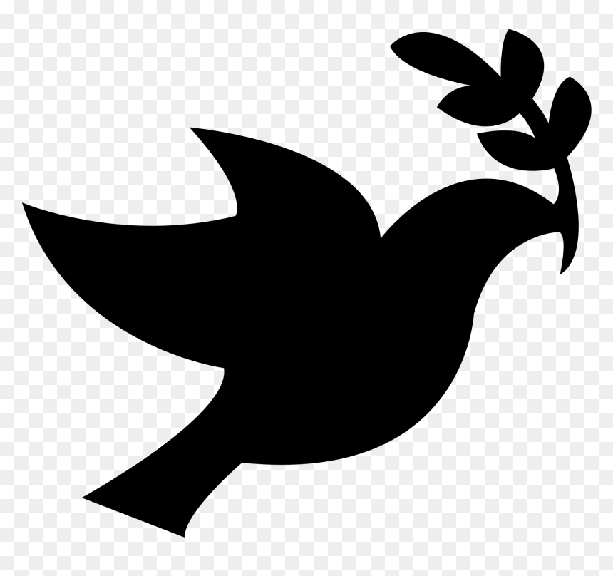 Peace Dove Clip Arts - Peace Dove Silhouette, HD Png Download - doves png