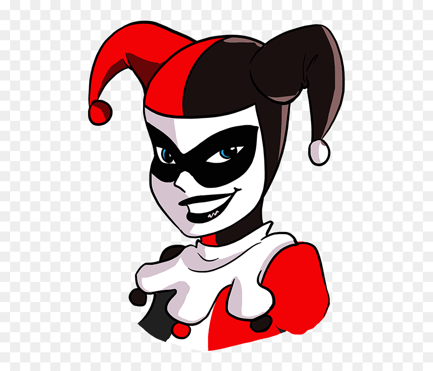 Harley Quinn Drawing Cartoon - Comic Drawing Harley Quinn, HD Png Download - harley quinn png