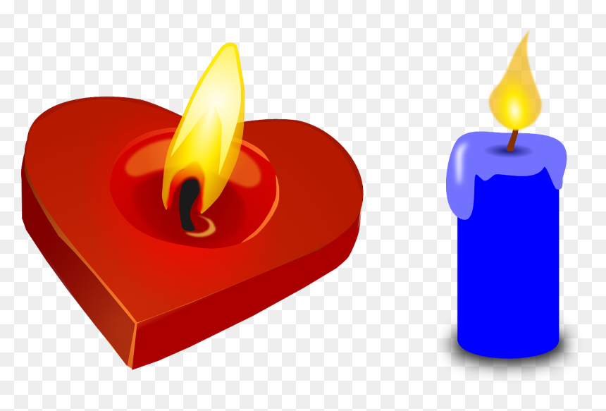 Candles Clipart Candle Flame - Valentine Candles Png, Transparent Png - candle flame png