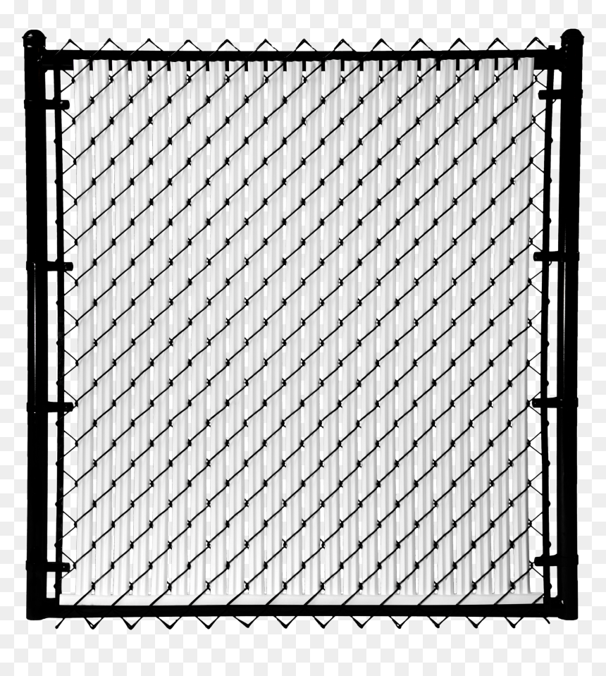 Privacy Slats 8ft White Tube Slats For Chain Link Fence - Black Chain Link Fence With White Slats, HD Png Download - chain link fence png
