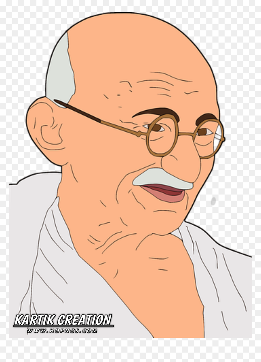 15 August Independence Day Wallpaper Hd - Cartoon Image Of Mahatma Gandhi, HD Png Download - 15 august png