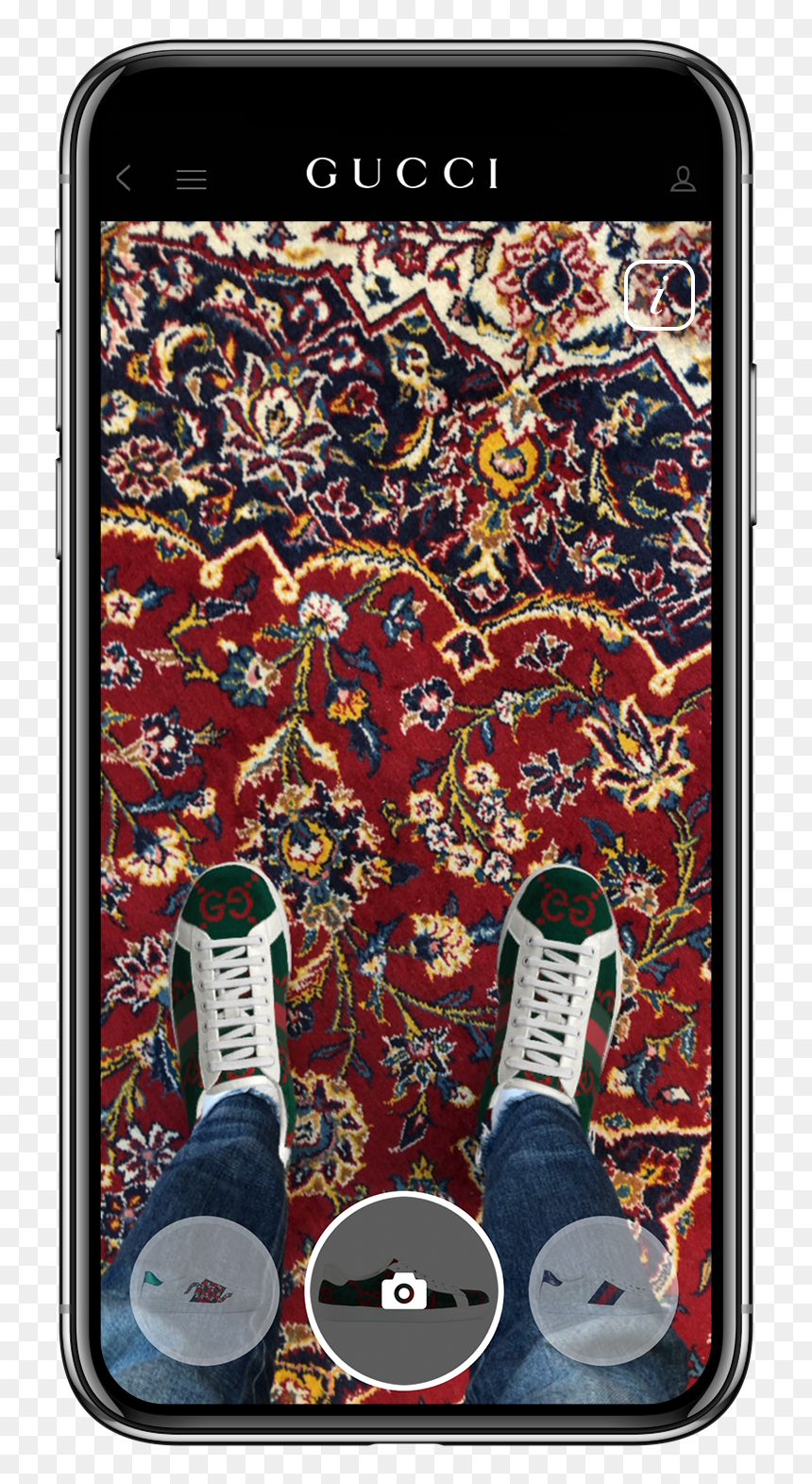 Gucci Ace Sneaker Try On App Result 1 - Gucci Ar App, HD Png Download - gucci png