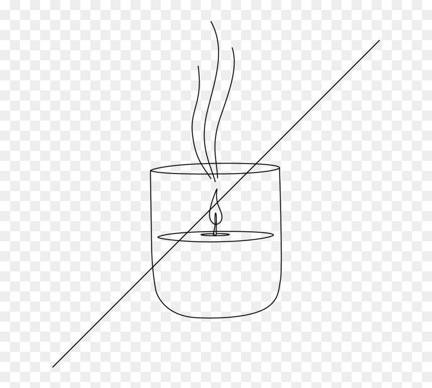 Line Art, HD Png Download - candle flame png