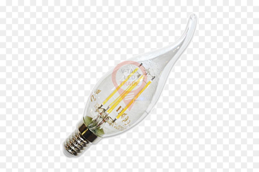 4w Filament E14 Candle Flame Warm White - Incandescent Light Bulb, HD Png Download - candle flame png