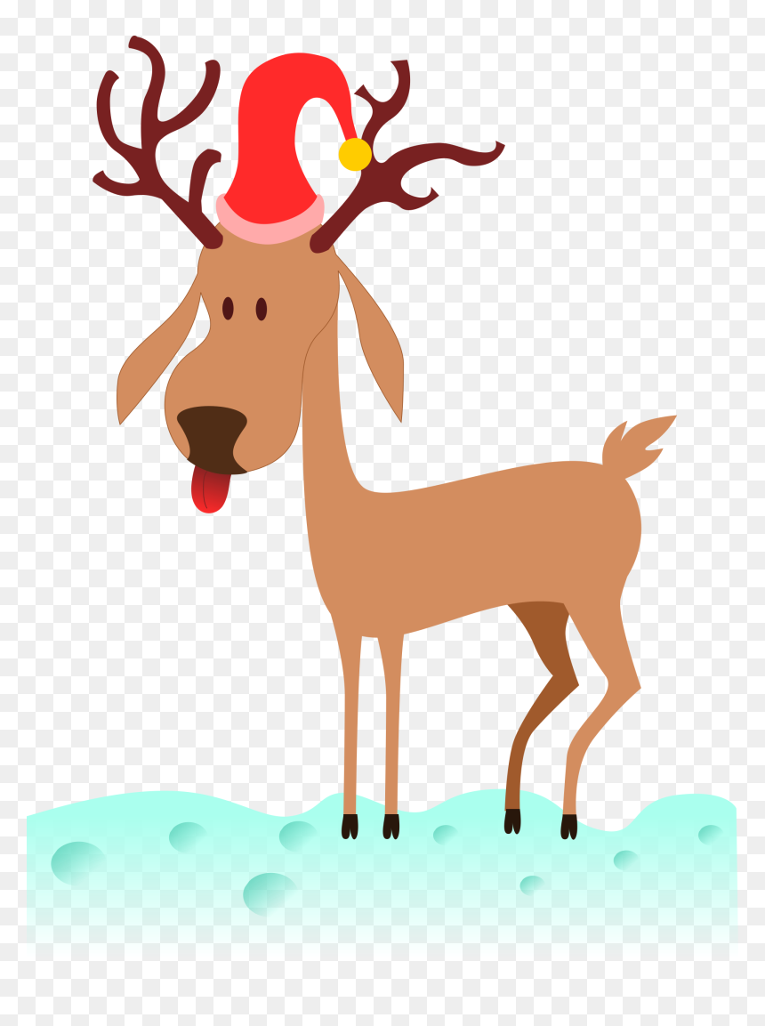 Cartoon Reindeer Clip Arts - Reindeer Transparent, HD Png Download - reindeer png
