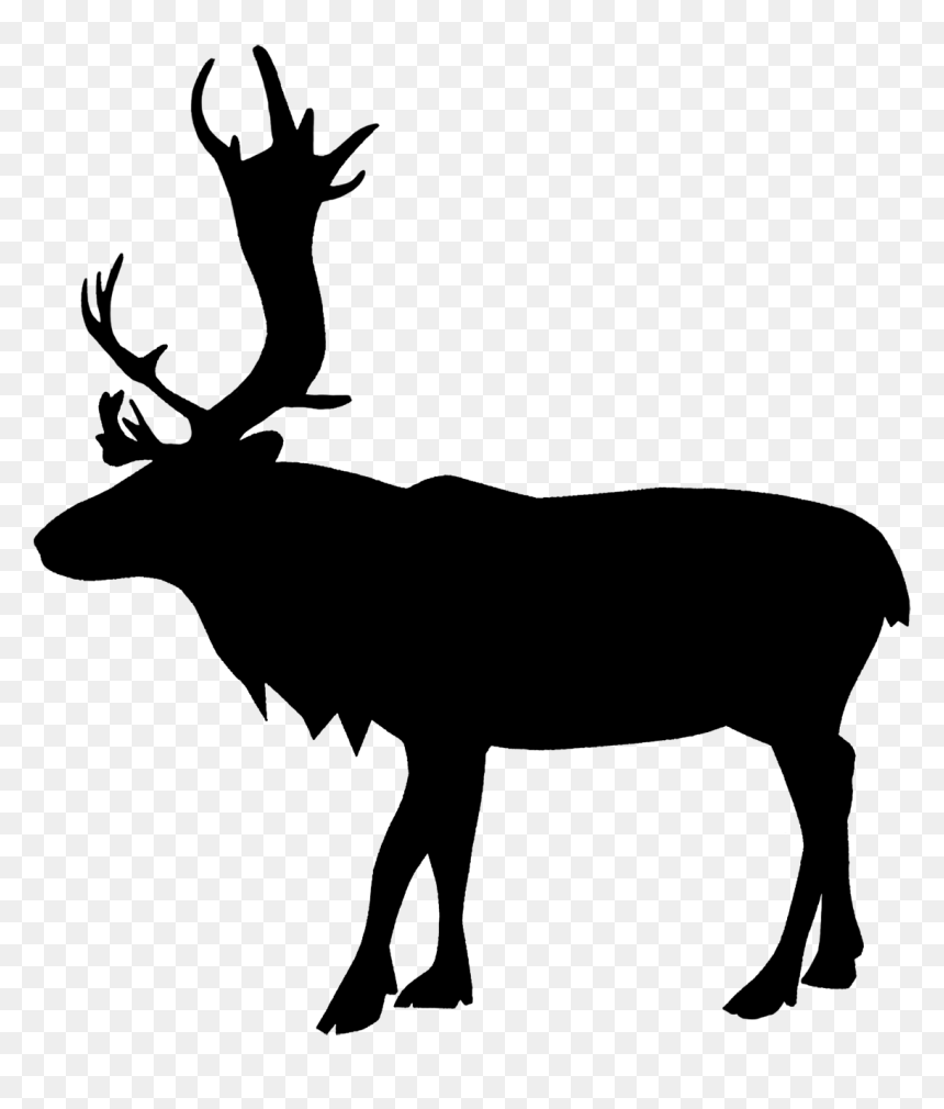 Reindeer Silhouette Png - Reindeer Silhouette, Transparent Png - reindeer png