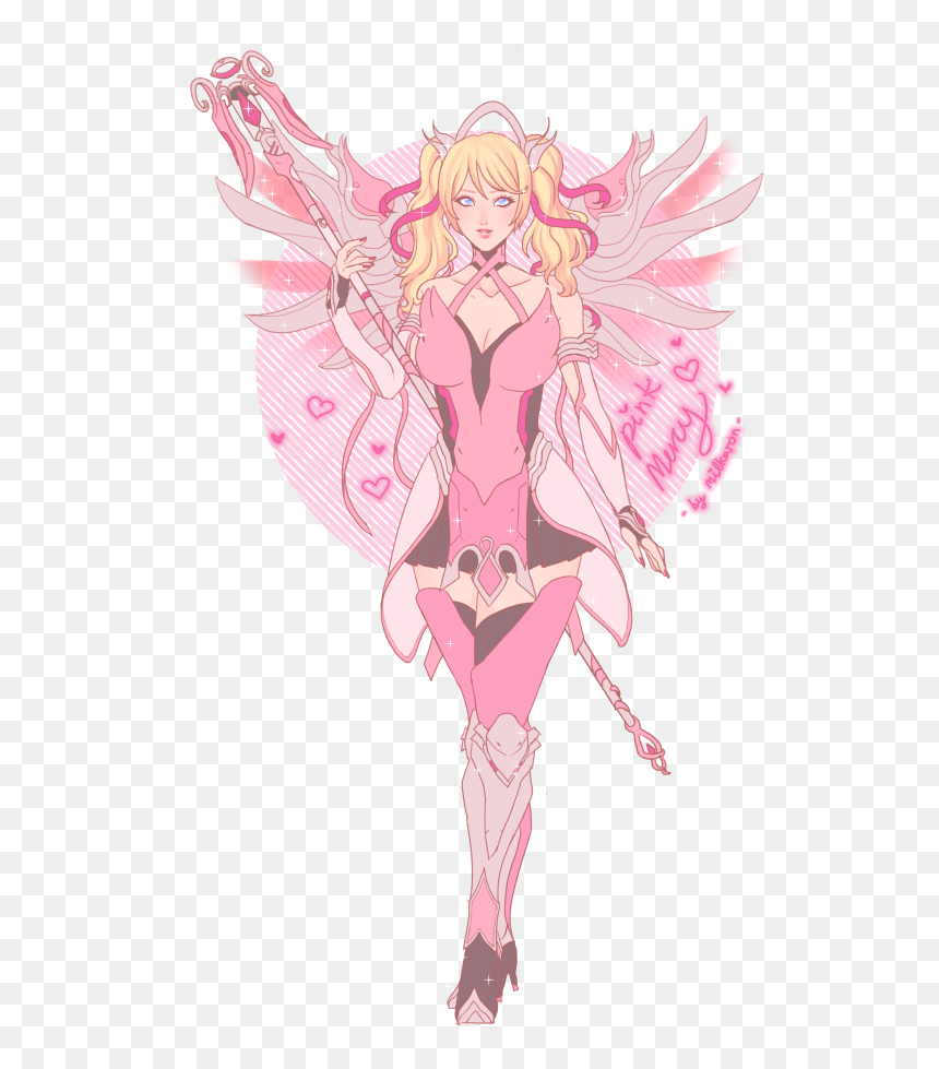 Overwatch Pink Mercy Fanart, HD Png Download - mercy png
