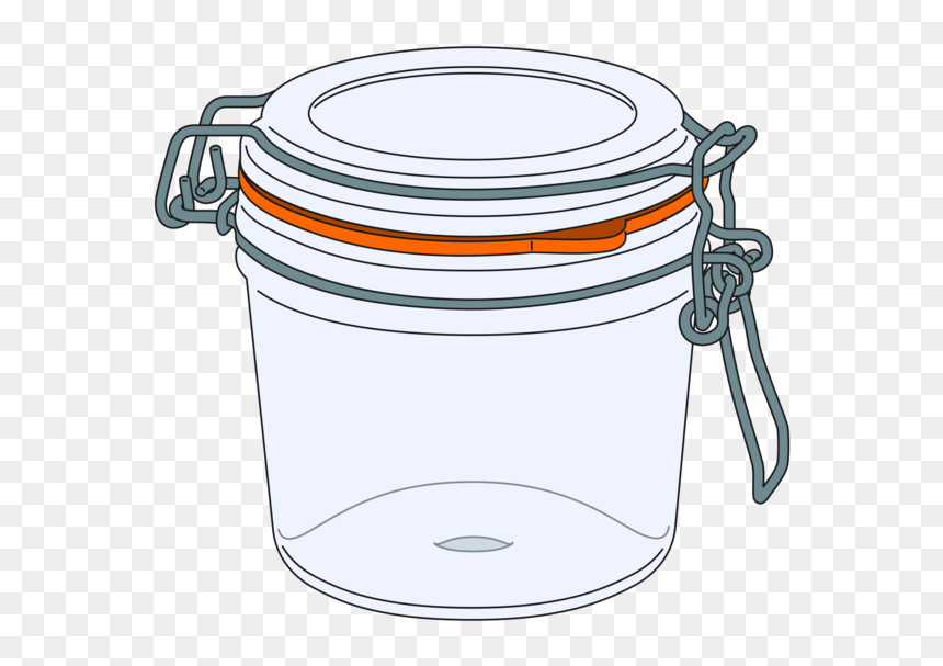 Lid,glass,mason Jar - Tekening Weckpot, HD Png Download - mason jar png
