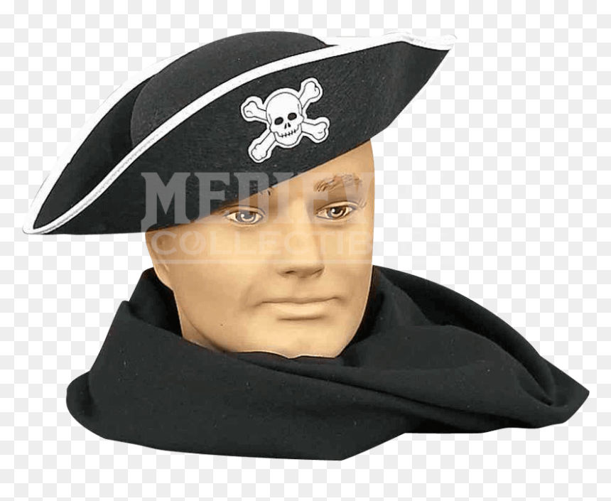 Simple Pirate Hat - Hat, HD Png Download - pirate hat png
