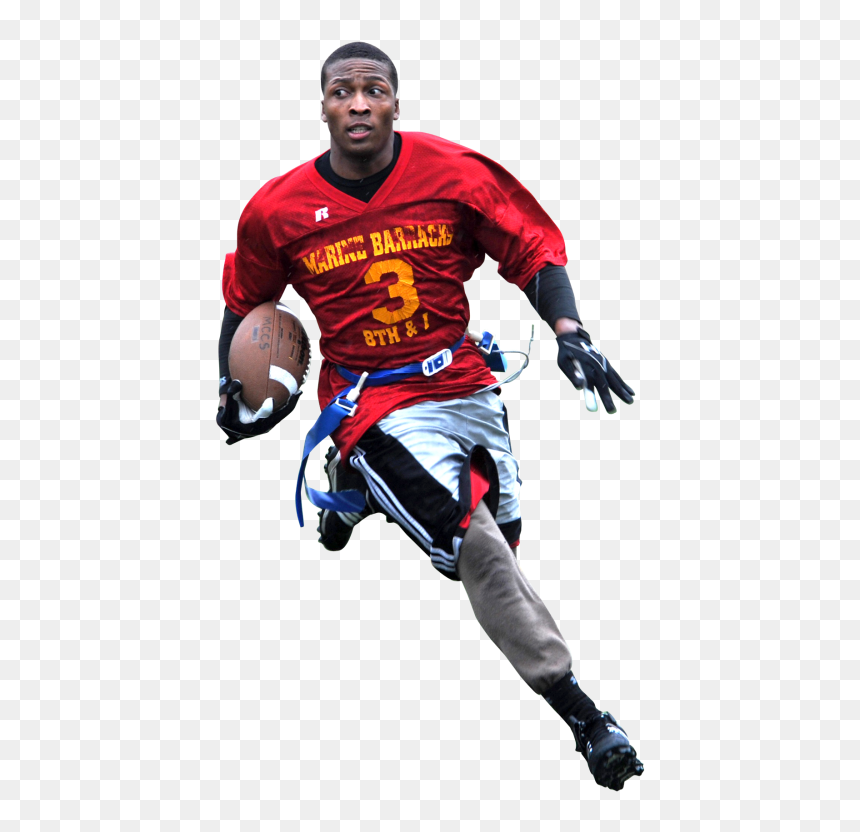 American Football Player Png Transparent Image - Flag Football Players Png, Png Download - football player png