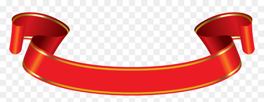 Red And Gold Banner Clipart , Png Download - Red And Gold Ribbon Png, Transparent Png - gold banner png