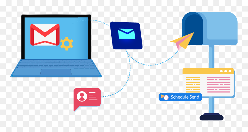 How To Schedule Email In Gmail, HD Png Download - gmail png