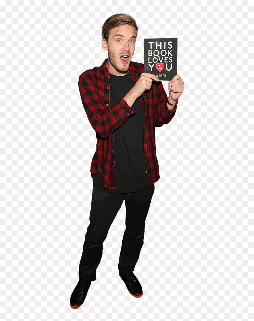 Pewdiepie Holding Book Png Image - Pewdiepie Png, Transparent Png - pewdiepie png