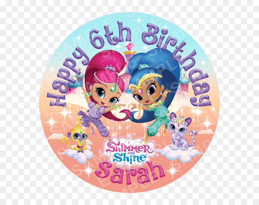 Shimmer And Shine Edible Cake Topper - Printable Shimmer And Shine, HD Png Download - shimmer and shine png