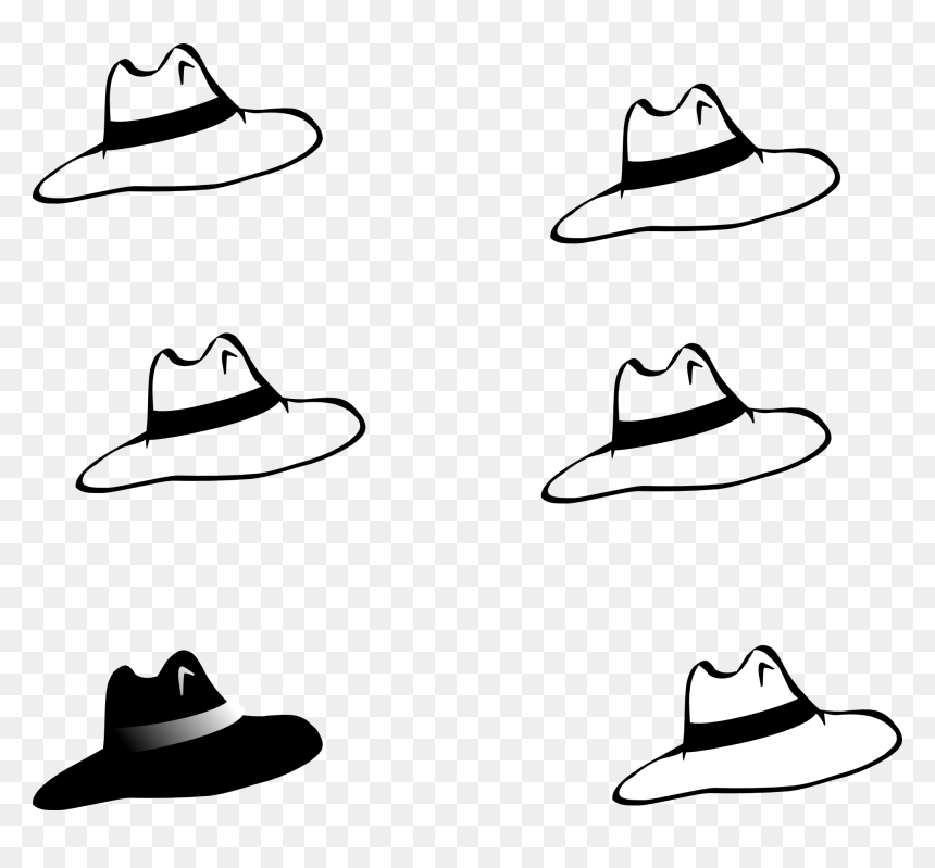 Pirate Hat Clipart Black And White Free Png - Hats Clipart Black And White, Transparent Png - pirate hat png