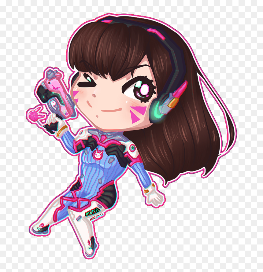 Dva Drawing Diva - Дива Чиби, HD Png Download - dva png