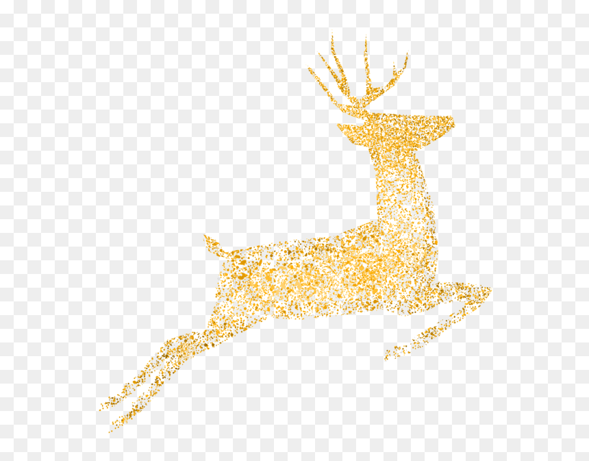 Transparent Gold Reindeer Png, Png Download - reindeer png