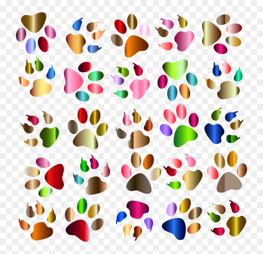 Heart,petal,paw - Dog Footprints, HD Png Download - dog paw png