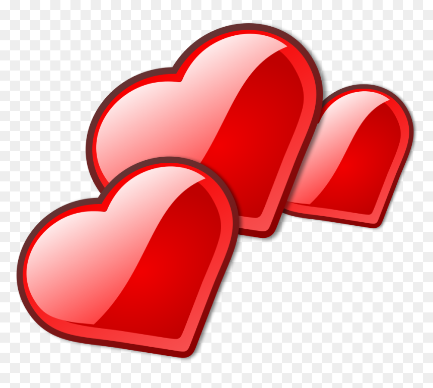 Nuvola Apps Amor - 3 Hearts Transparent, HD Png Download - corazones png