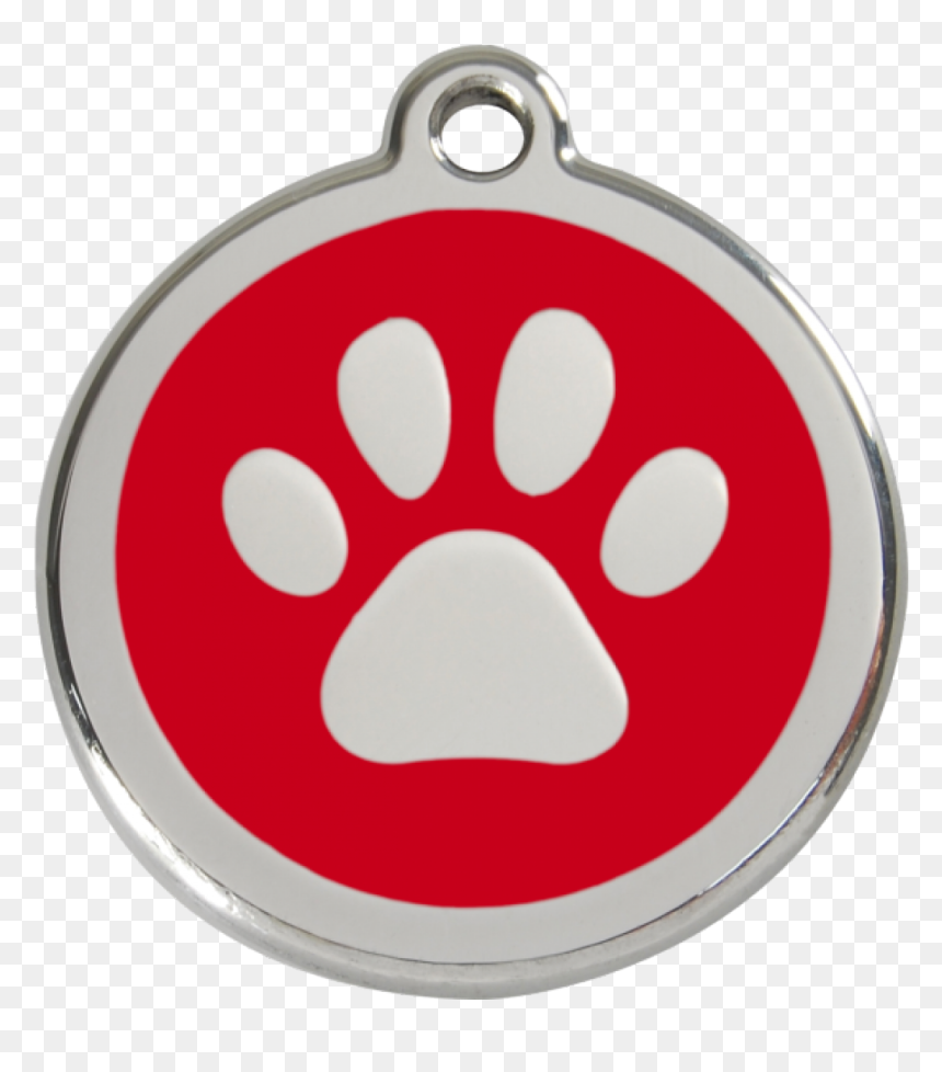 Red Tag On Dog Paw , Png Download - Du Pet, Transparent Png - dog paw png