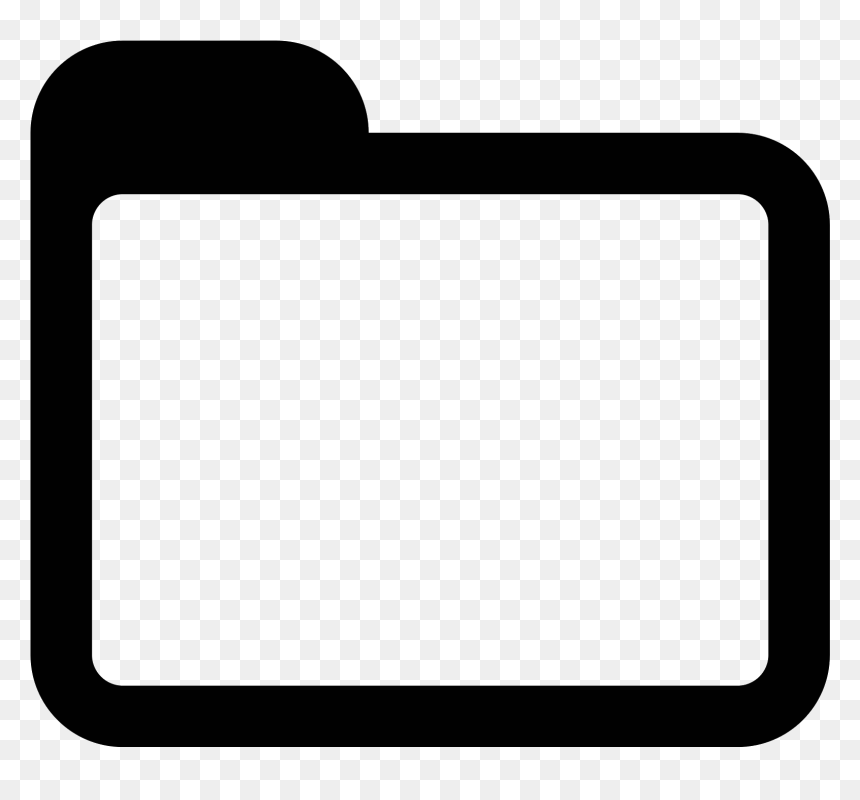 Thumb Image - Black And White Folder Icon, HD Png Download - folder png