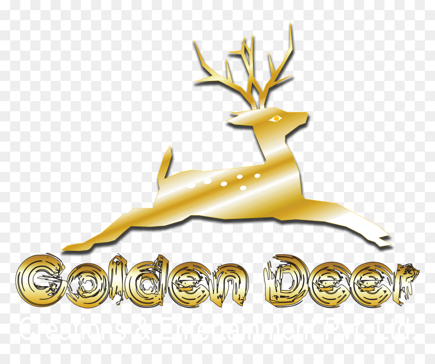 Dear Clipart Golden Deer - Reindeer, HD Png Download - reindeer png