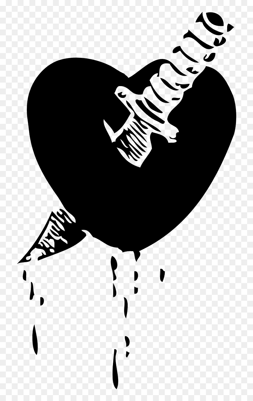 Knife Through A Heart, HD Png Download - dagger png