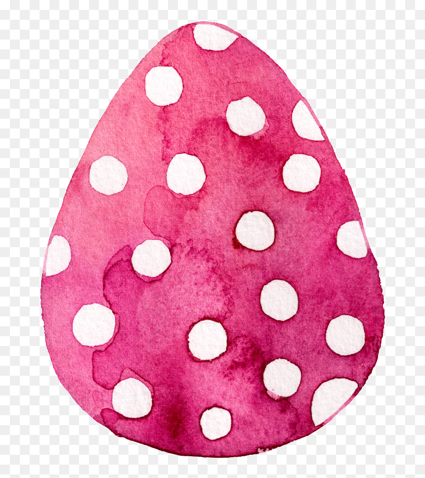 Rose Red Dot Egg-shaped Watercolor Cartoon Transparent - Polka Dot, HD Png Download - red dot png