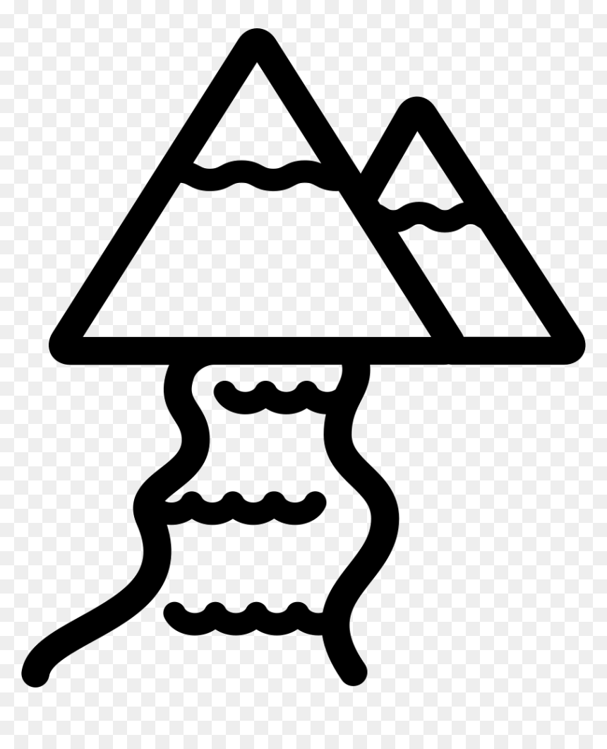 River And Mountains - Mountain And Lake Icon, HD Png Download - river png