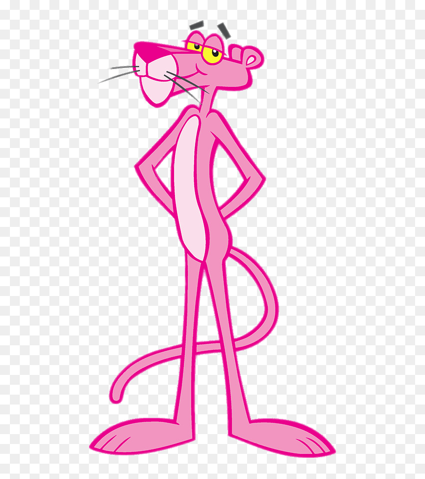 Pink Panther Paws Behind Back - Pink Panther Transparent Background, HD Png Download - pink png