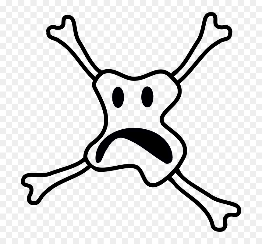 Elephant Cartoon Outline 20, Buy Clip Art - Scary Clip Art, HD Png Download - skull and crossbones png