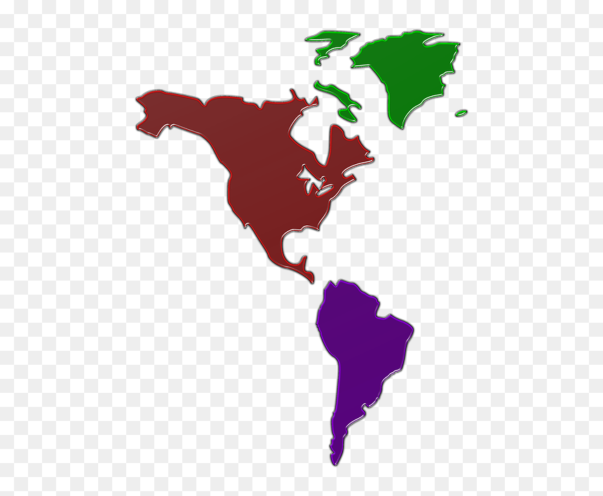Map America Usa - World Map Clipart Black And White, HD Png Download - america png