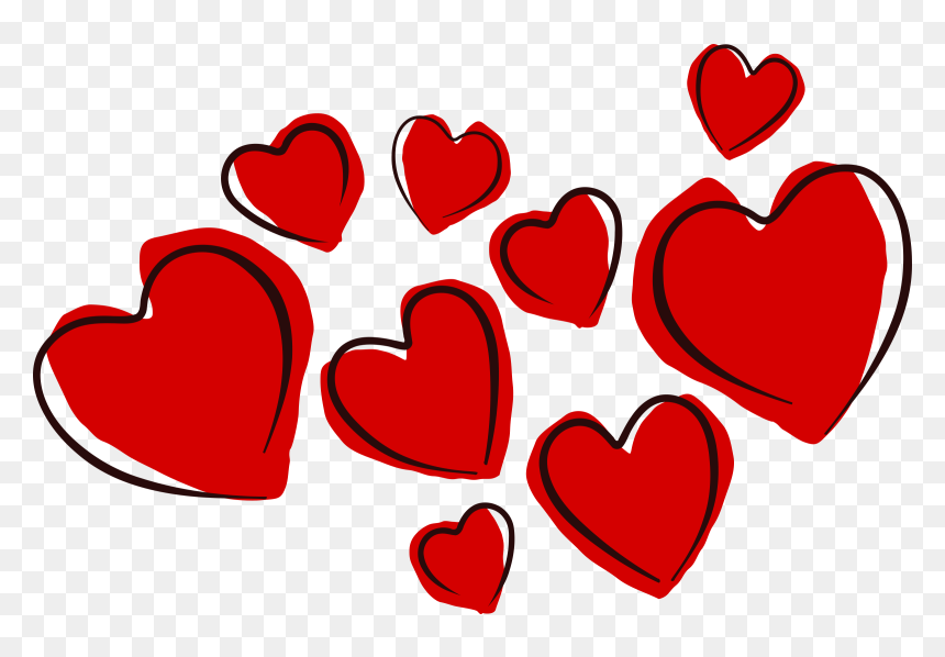 Sketchy Hearts Svg Clip Arts - Valentines Day Clip Art, HD Png Download - heart vector png