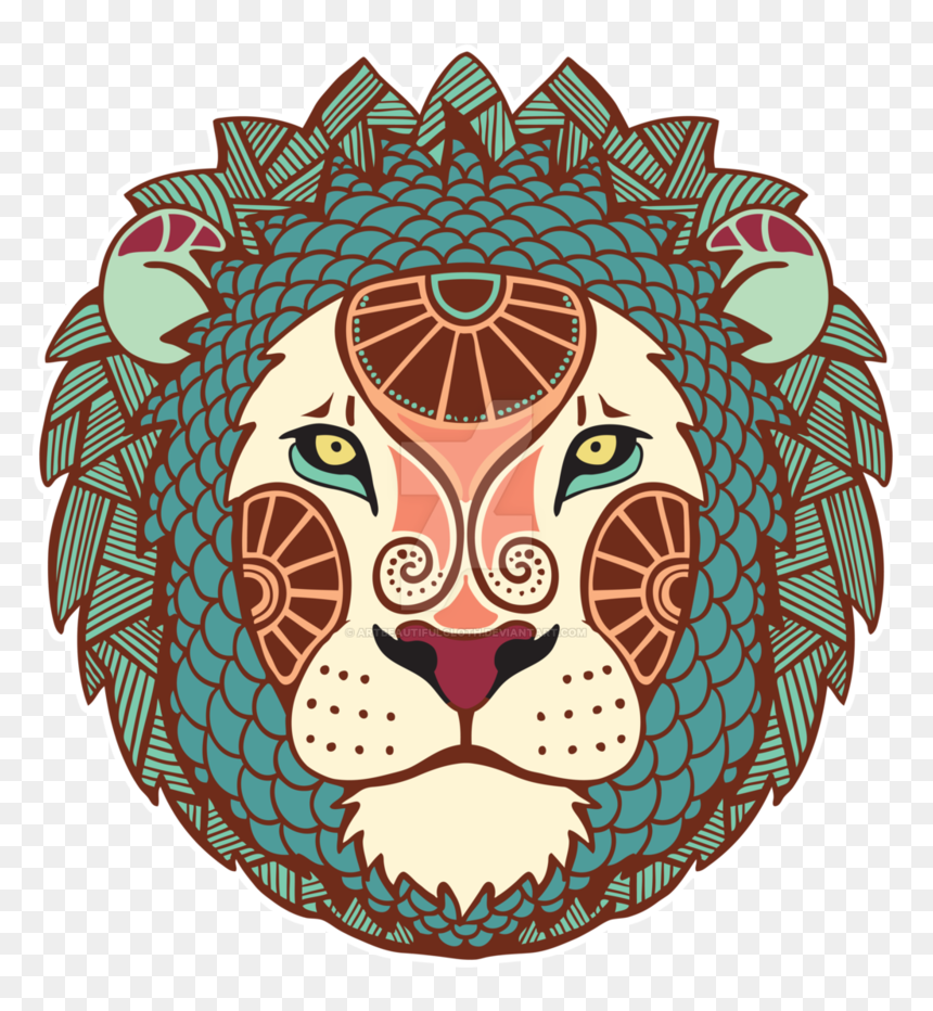 Lion Head Png Transparent Image - Leo Kerstin Schoene, Png Download - lion head png