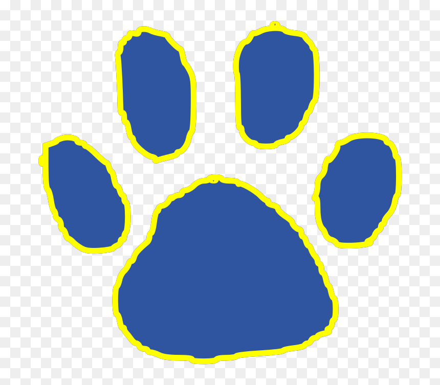 Red Paw Print Clipart, HD Png Download - paw png