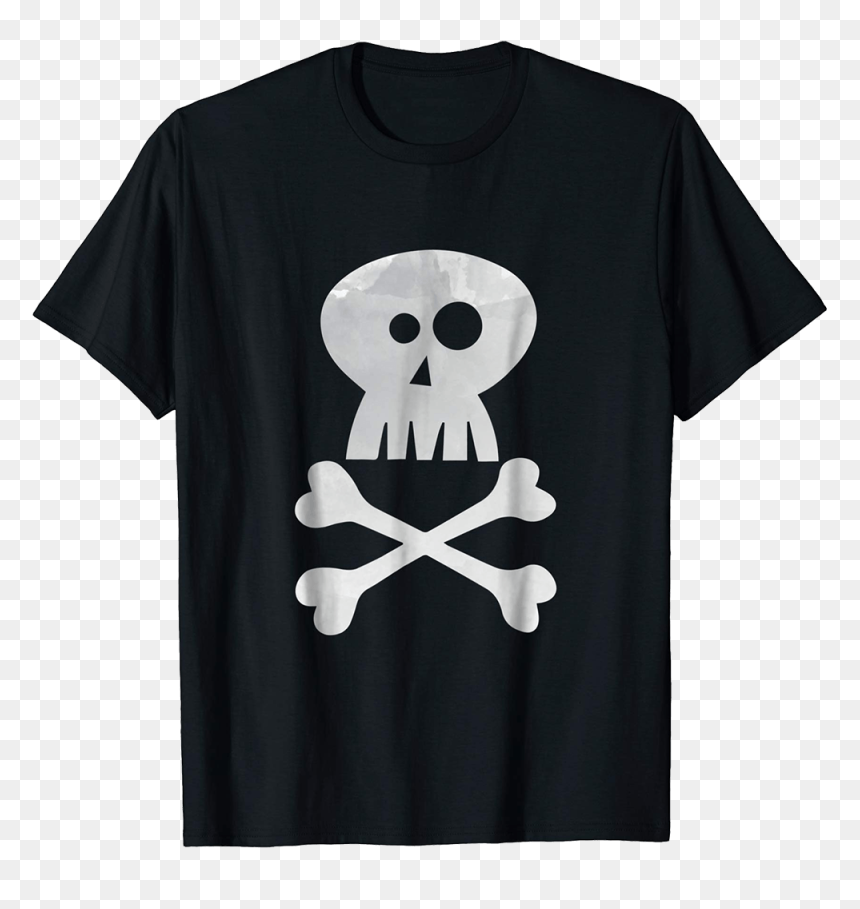 Cartoon Skull And Crossbones T Shirt - 18 Speed T Shirt, HD Png Download - skull and crossbones png