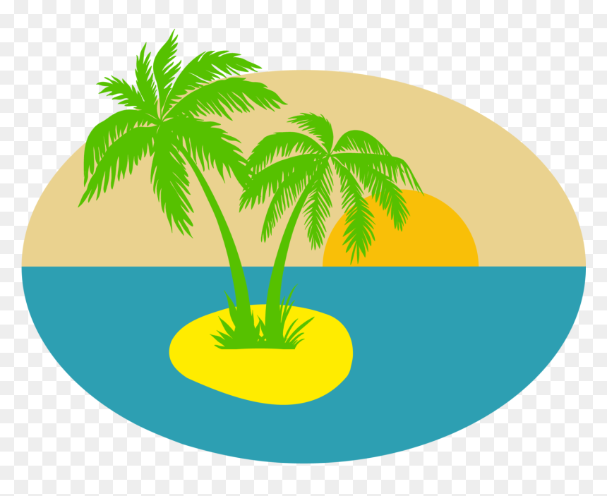 Transparent Palm Leaf Png - Clip Art Palm Tree Silhouette, Png Download - palm leaf png