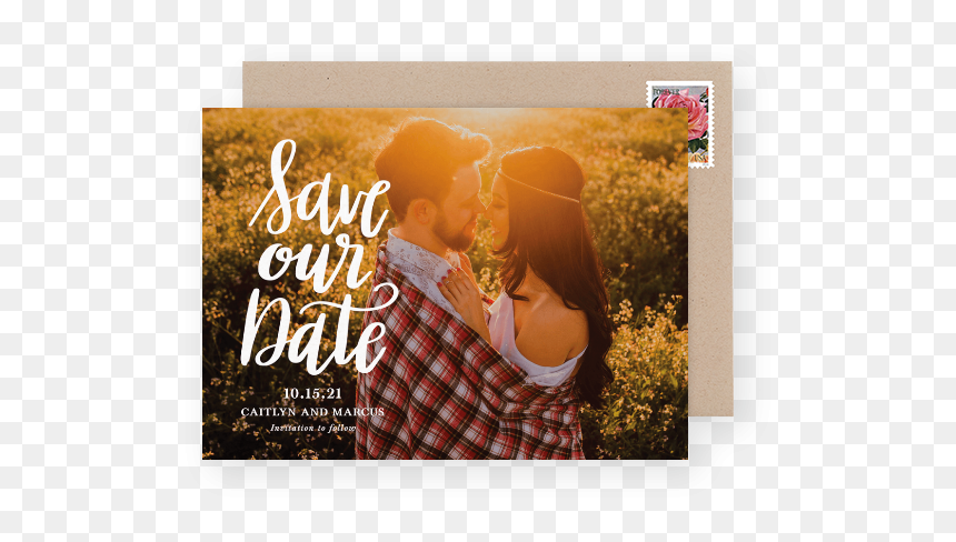 Chic Photo Save The Date Template - Save The Date Template Engagement, HD Png Download - save the date png