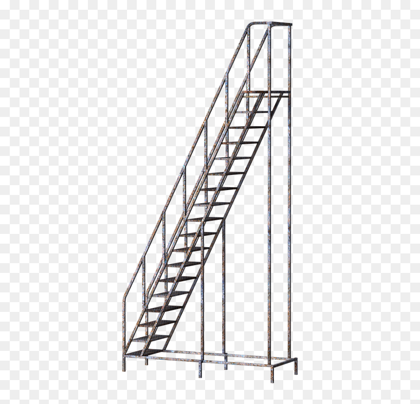 Escada Ferro Png, Transparent Png - stairs png