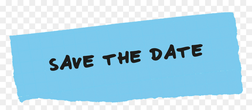 Blue Save The Date Clipart, HD Png Download - save the date png