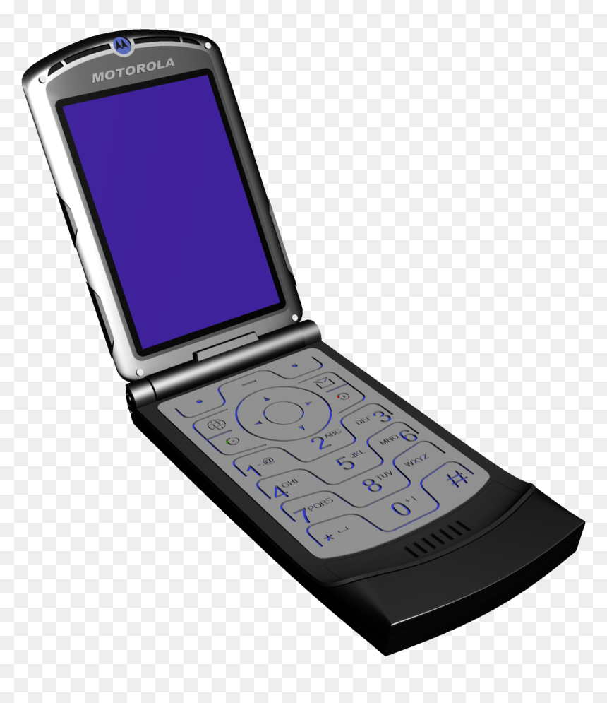 Motorola V3 Phone Png Clipart - Motorola Phone Png, Transparent Png - mobile clipart png
