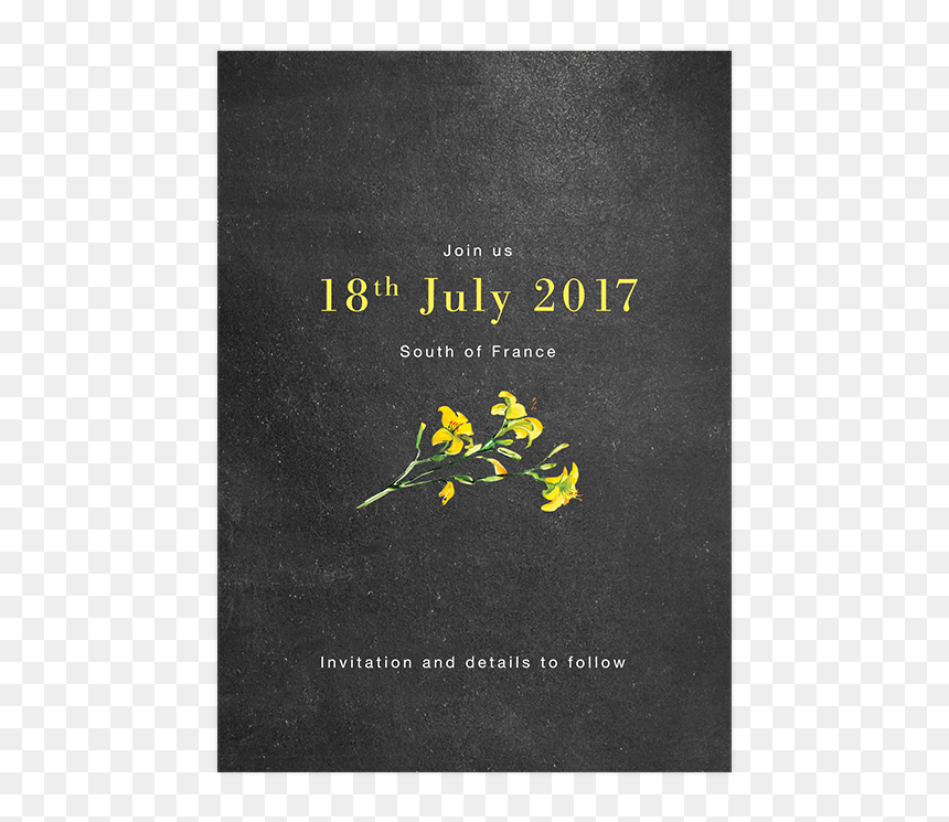Rustic Yellow Flowers- Wedding Save The Date - Book Cover, HD Png Download - save the date png