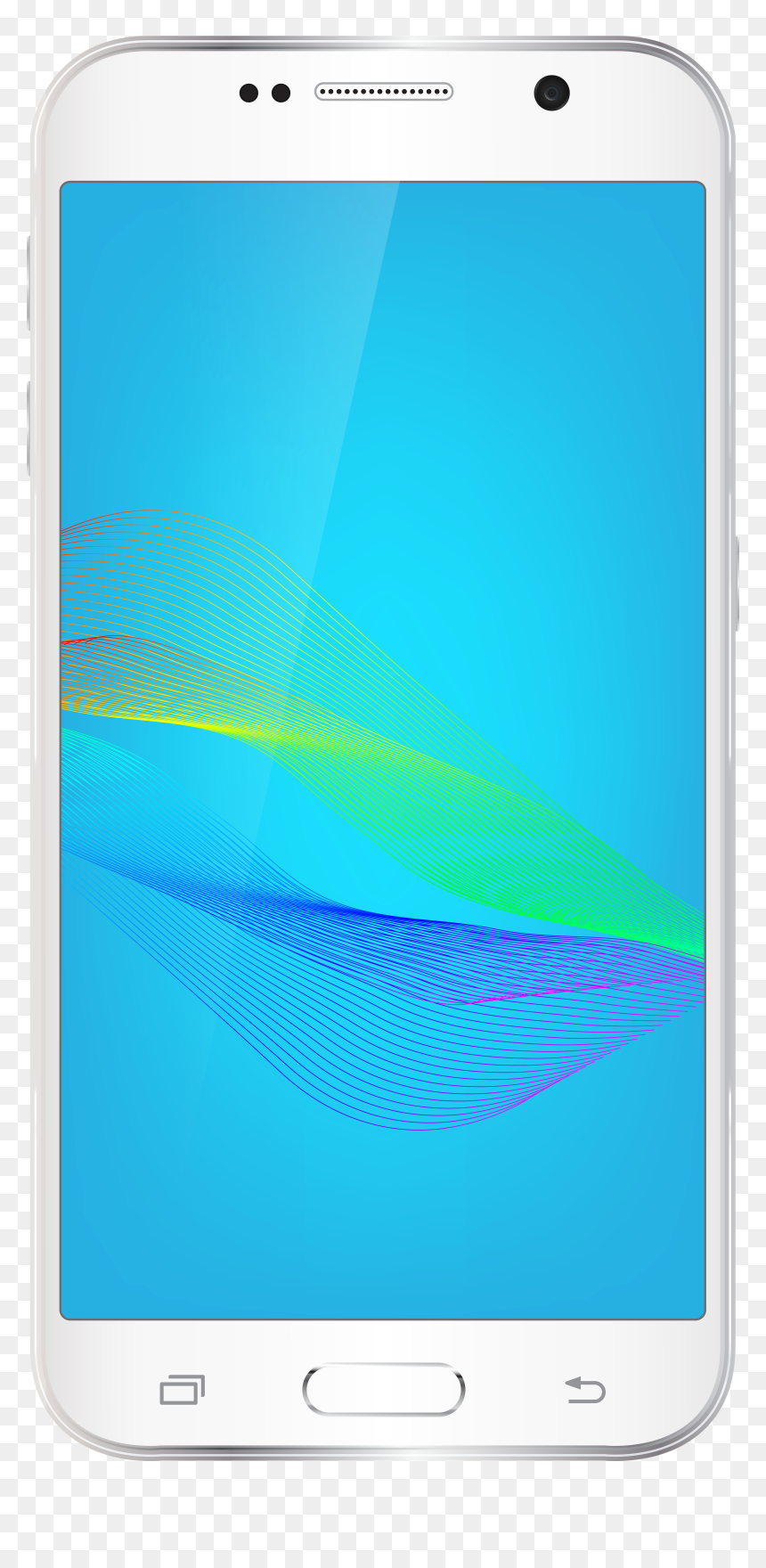 White Smartphone Png Clip Art Image - Graphic Design, Transparent Png - mobile clipart png