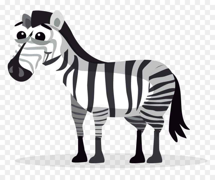 Clipart Cute Zebra Free Clip Art - Zebracartoon Transparent Bg, HD Png Download - animals png
