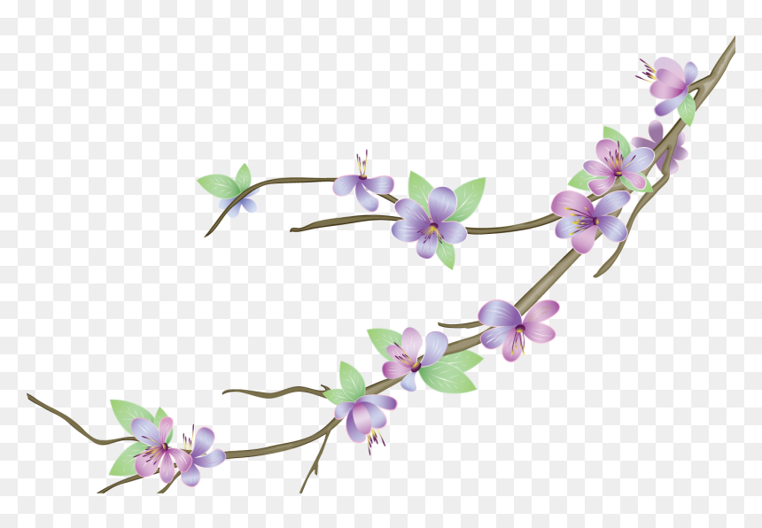 Flower Vectors Various - Purple Flower Vector Png, Transparent Png - png flowers vectors