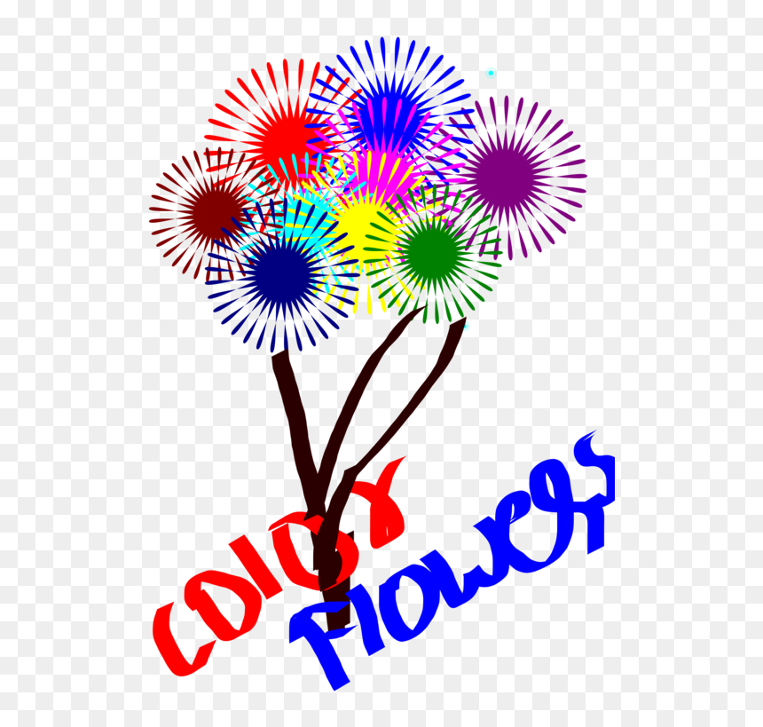Holi Festival Of Colours Tour Computer Icons Can Stock - Coloured Flowers Clipart Vector, HD Png Download - holi colour png