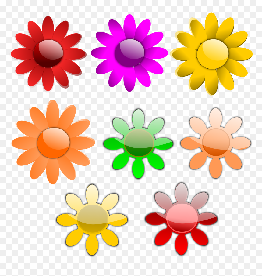 Vector Flowers Clip Arts - 8 Flowers Clipart, HD Png Download - png flowers vectors