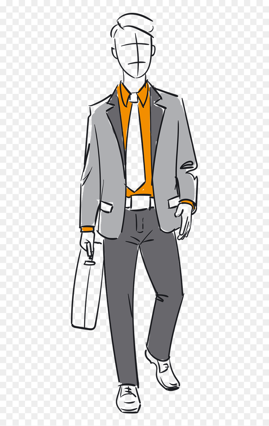 Businessman Drawing, HD Png Download - businessman png