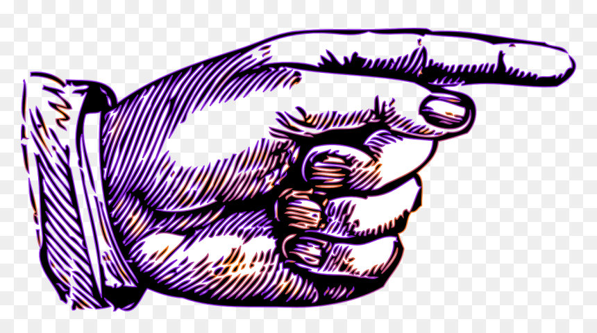 Transparent Vintage Pointed Finger, HD Png Download - pointing finger png
