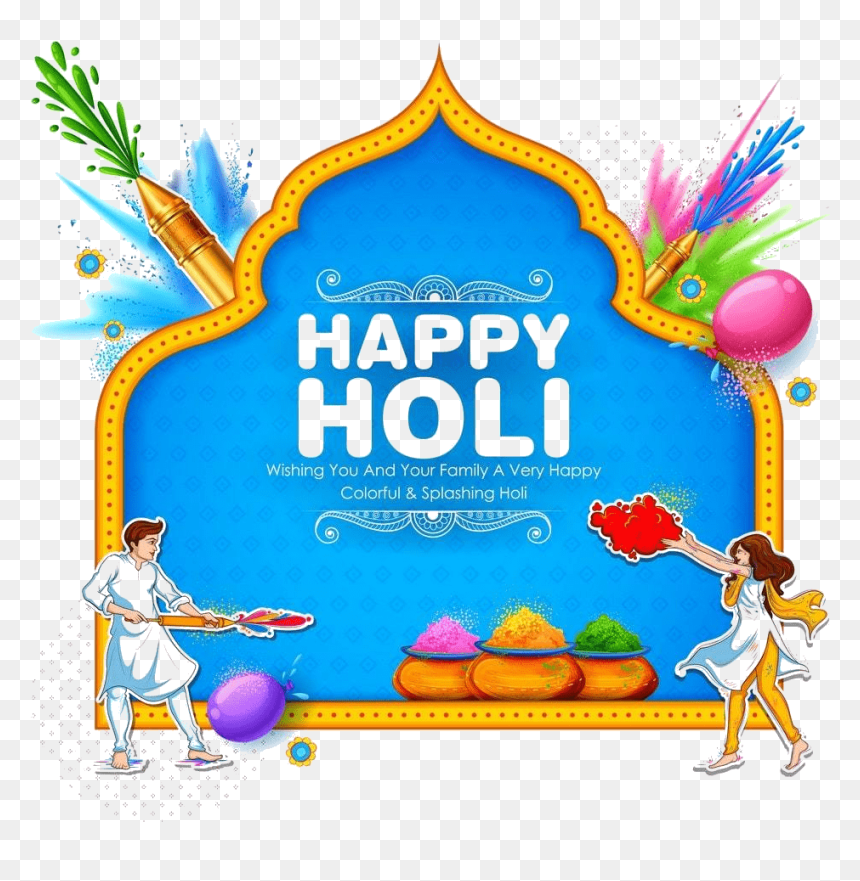 Holi Clipart , Png Download - Transparent Holi Clipart Png, Png Download - holi pichkari png